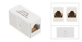 Unshielded Inline Ethernet Coupler, Female RJ45 to Female RJ45 (connects two patch cables) - Deep Surplus