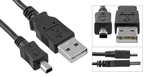 USB Mini 4 Pin to A Male Cables - Deep Surplus