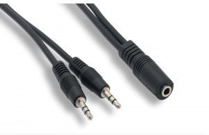 Female to (2) Male Stereo 3.5MM (1/8") Speaker/Headset/AUX (Auxiliary) Y Cable - Deep Surplus