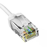 3ft White Slim Cat6 Ethernet Patch Cable