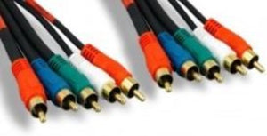 Premium (5) RCA Male to (5) RCA Male Shielded Component/RGB+H/V Cable, Gold Plated Connectors - Deep Surplus