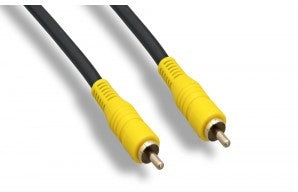 Premium (1) RCA Male to (1) RCA Male RG59 Patch Cable, Gold Plated - Deep Surplus
