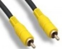 Premium (1) RCA Male to (1) RCA Male RG59 Patch Cable, Gold Plated - Deep Surplus