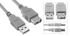 USB Cable A Male to A Female (USB 2.0) - Deep Surplus
