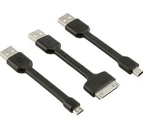 USB 3 piece Mini Adapter Cable Kit, 4 inch Adapter Cables - Deep Surplus