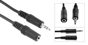 Male to Female Stereo 3.5MM (1/8") Speaker/Headset/AUX (Auxiliary) Extension Cable - Deep Surplus