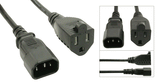 18 AWG Power Adapter Extension Cord, C14 to 5-15R