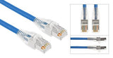 9 INCH Blue Cat 5e Patch Cable, with Clear Boots - Deep Surplus