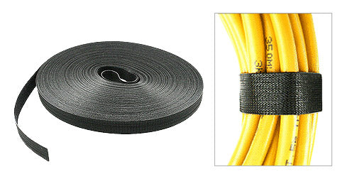 Hook and Loop Tape, 3/4-Inch, 25-Foot, Black, Custom Length Cable Ties -  450-950